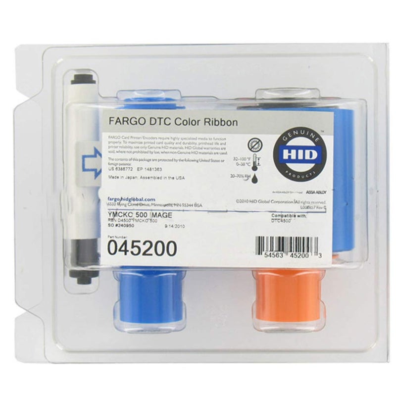 Fargo Genuine YMCKO Color Ribbon #45200 for Model DTC4500e Printer - Image 1